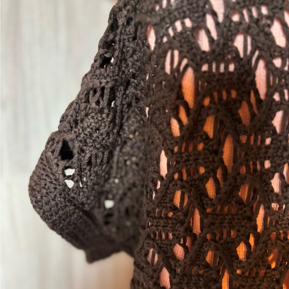 Jones New York Chocolate Knit Top Cardigan - Picture 4 of 5